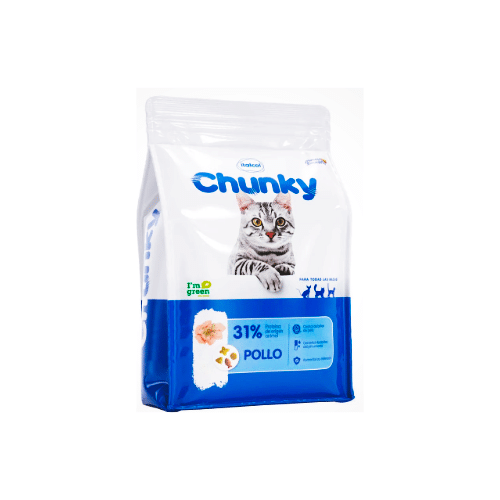 Chunky gatos pollo