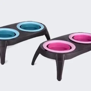 COMEDERO ALTO SILICONA DOBLE Comedero Alto Doble de Silicona