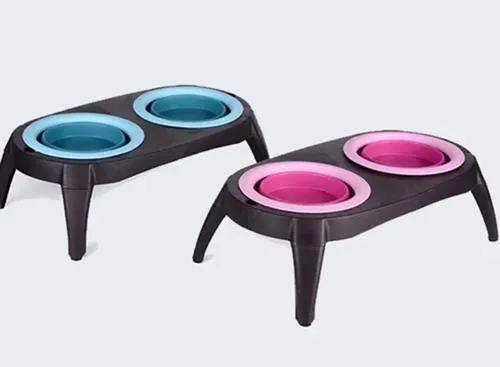 COMEDERO ALTO SILICONA DOBLE Comedero Alto Doble de Silicona