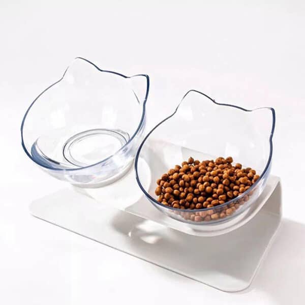 Comedero Gato Doble Inclinado